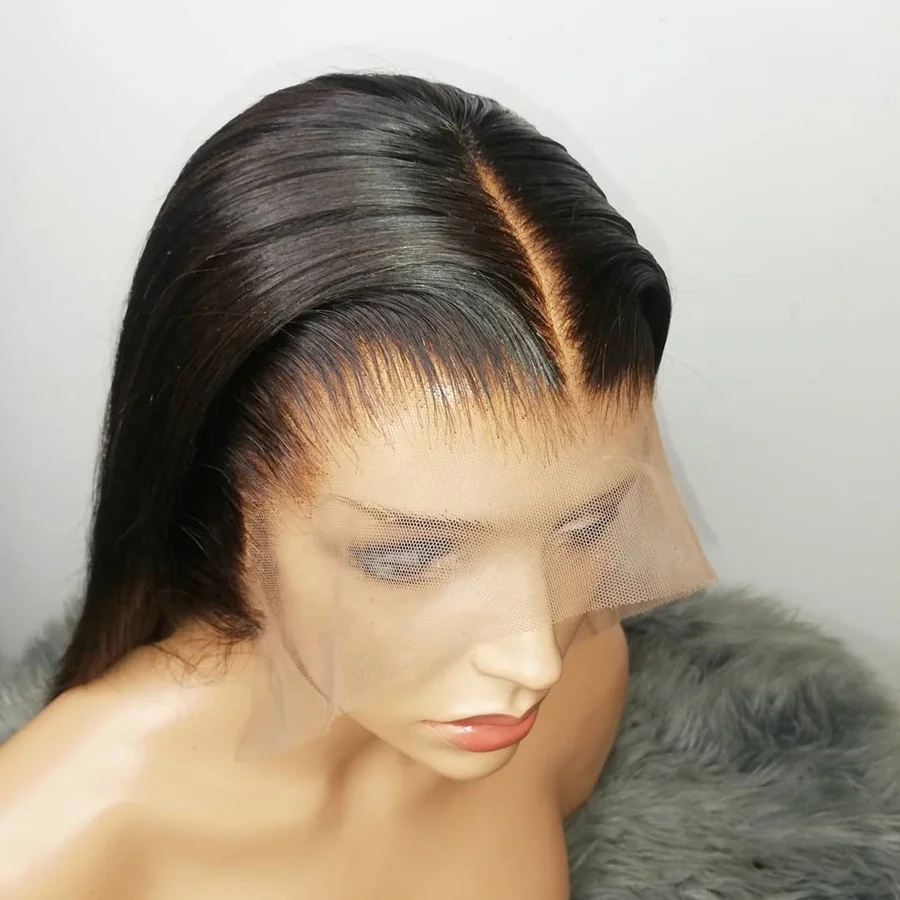 

Tophelle 13x6 Lace Front Human Hair Wigs Pre Plucked Straight Brazilian Remy Hair Middle Part Lace Wigs