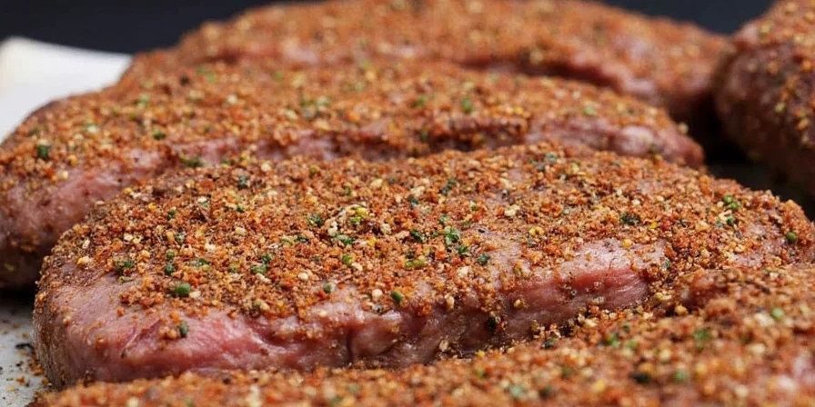 Finished Steak Platter with Montreal Seasoning