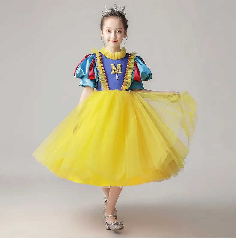 

Yellow Snow White Princess Dress Puff Sleeve Snow White Princess Dress