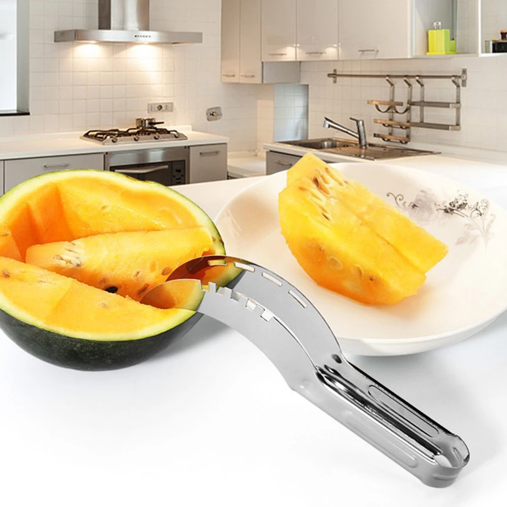 

2020 New Stainless Steel Watermelon Slicer Cutter Knife Corer Fruit Vegetable Tools Kitchen Gadgets, As photo
