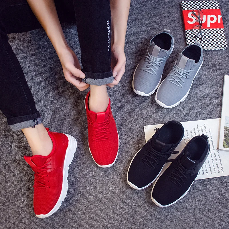 
Breathable Mesh Fabric Sneaker Couple Sport Hiking Athletic Shoes 