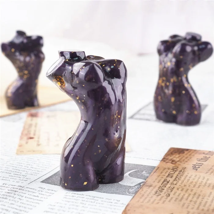 

W563 Shiny mannequin silicone woman body shape candle mould