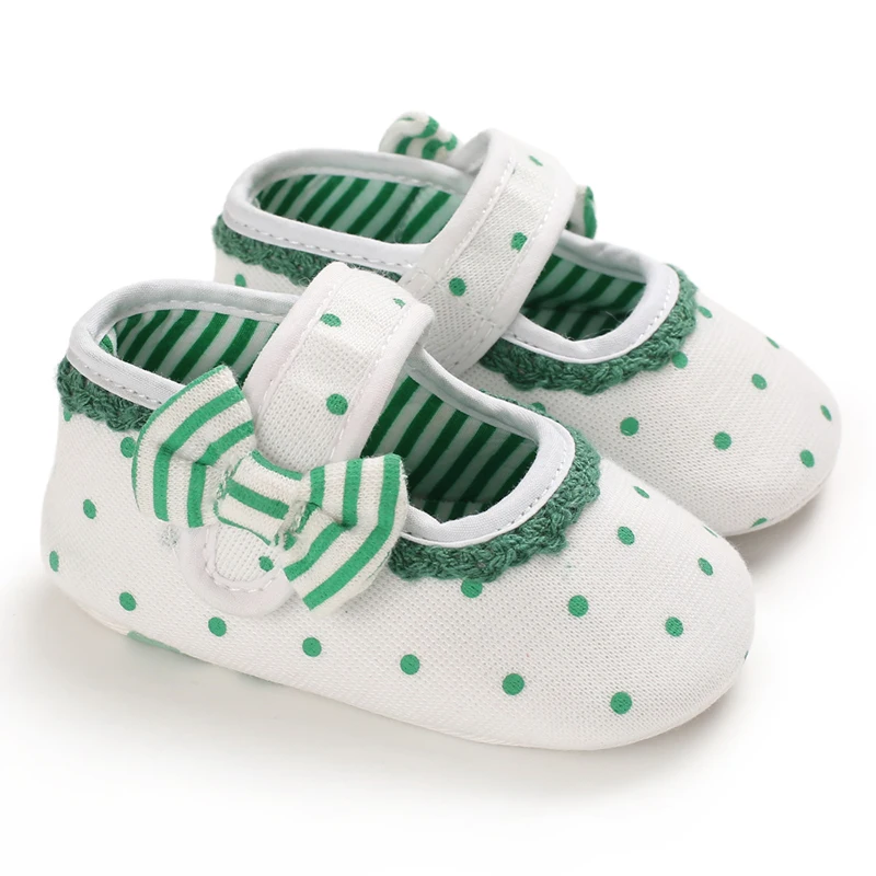 

Cheap price cotton Baby shoes Canvas Dotted Dress show 0-1year girl shoes