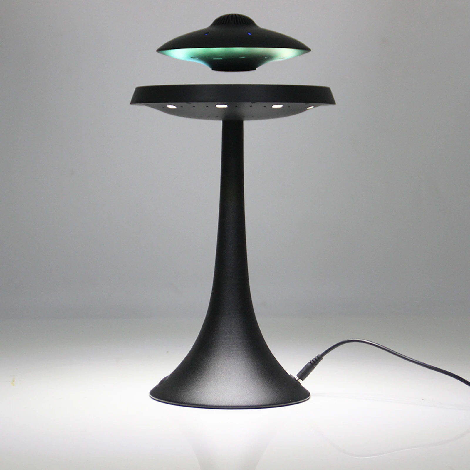 

Levitating LED Table lamp with UFO Speaker Music Player Hifi Surround Sound Air Speaker Magnetic Floating Speaker Black