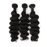 

Wholesale virgin Brazilian hair weave loose deep wave bundles 100% remy Natural color Indian hair