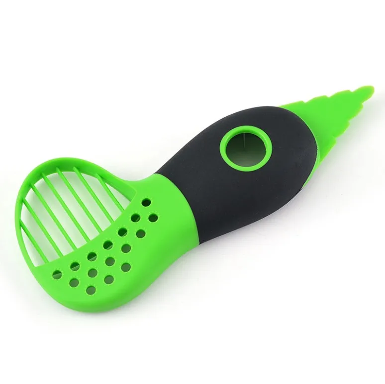 

Amazon Hot-selling High Quality Multifunction Avocado Cutter Tool Convenience Pitter Tool 3-in-1 Avocado Slicer Cutter, Green