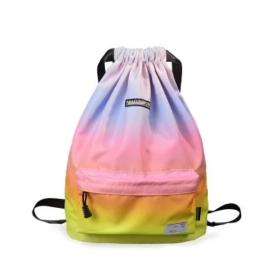

Polyester Drawstring Backpack Print Fashion Waterproof Gym Sport All Custom Women Men Girls Customized Logo OEM Polyester Nylon