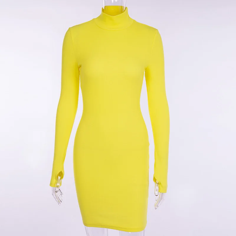 

Long Sleeve Winter Elegant Fashion Casual Women Dresses, Picture color