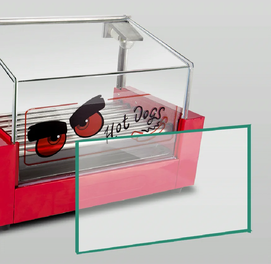 Hot Dog Commercial 7 Rollers Snack Equipment Red Electric Automatic Hot