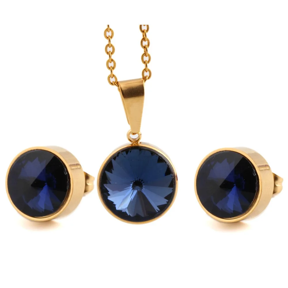 

Wholesale Fashion SS Steel Gold Plated Jewelry Set For Men And Women