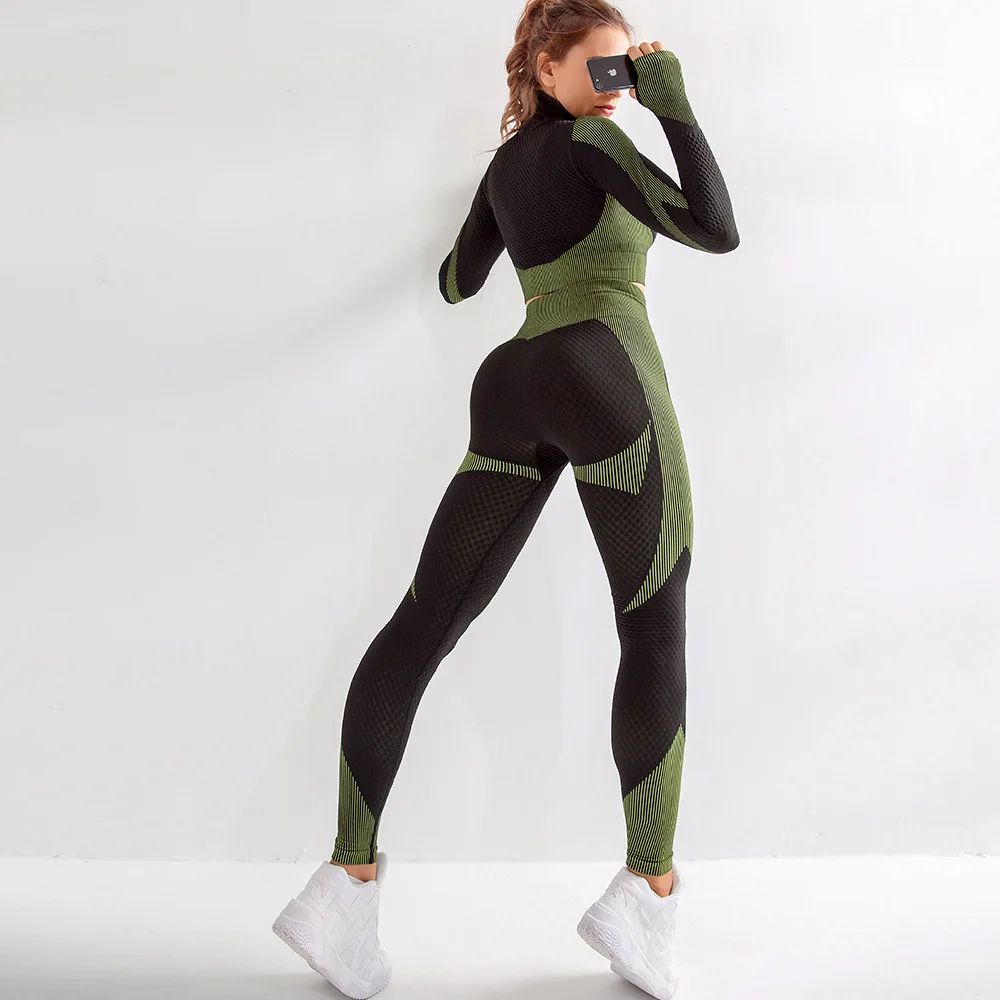 

Seamless Active Wear Sports Fitness Gym Yoga Leggings Set Gym Leggings For Women
