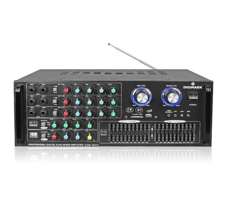

Hot selling plate power professional karaoke mixer amplifier with CE certificate, Black