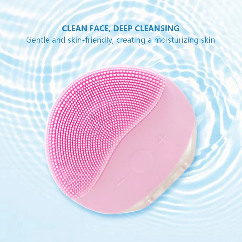 
Ultrasonic Vibration Mini USB Electric Face Facial Cleansing Brush 