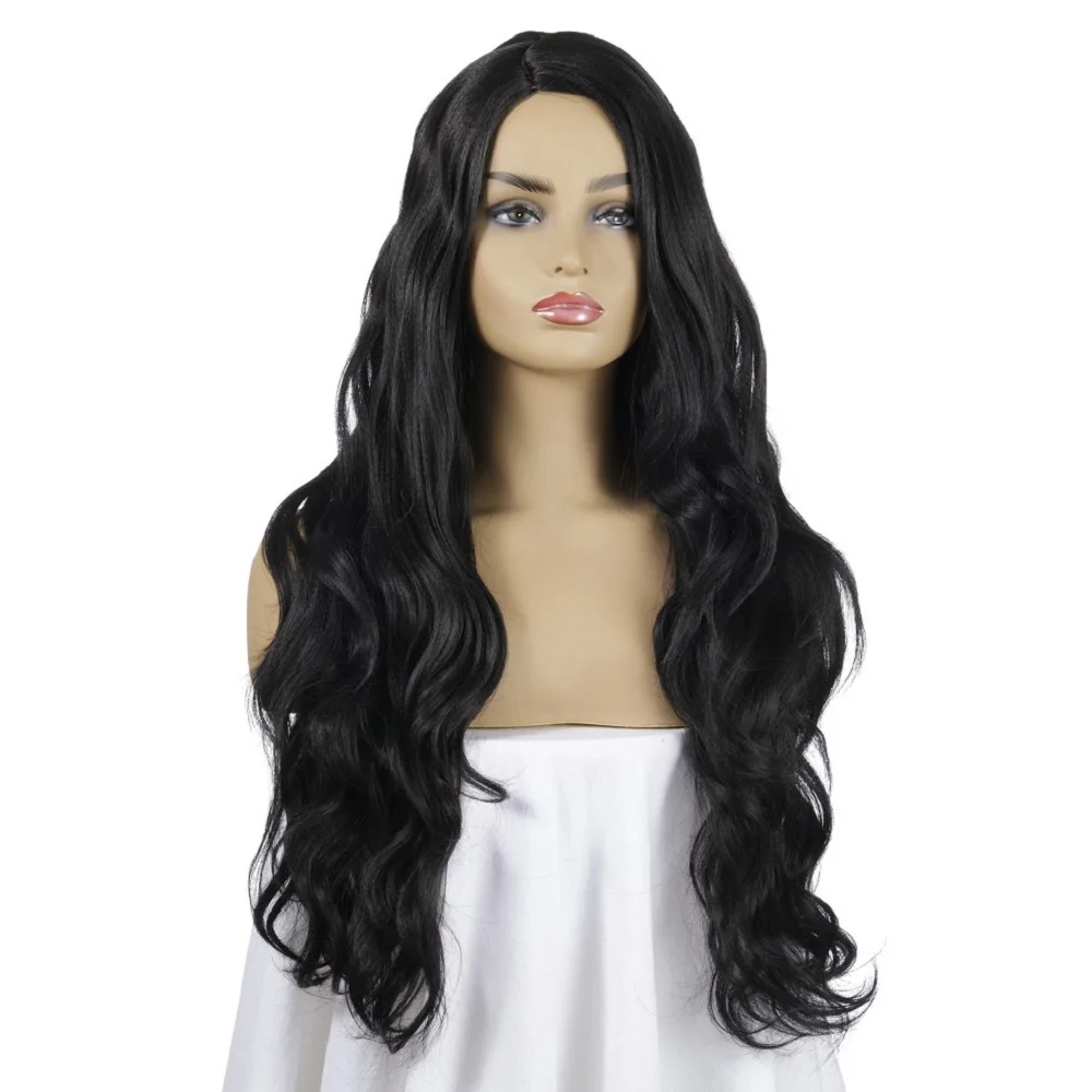 

Factory Wholesale Human Brazilian Virgin Hair Synthetic hair Muses Wave Silk Top Curly Wigs, Brown, light brown, black