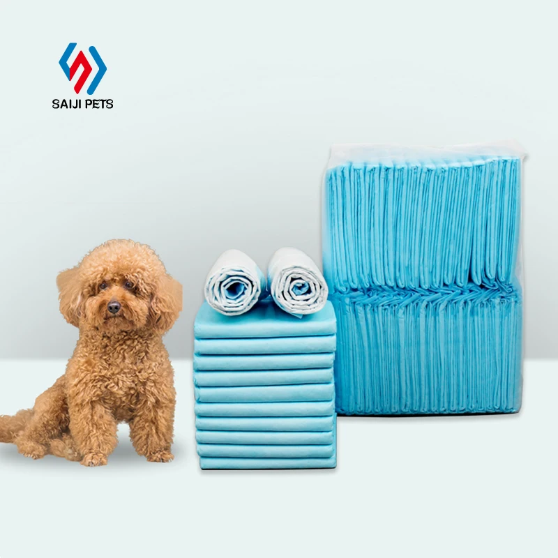 

Saiji dropshipping highly absorbent leak proof dono dog diapers small large size puppy pads disposable pet pee mat, Blue