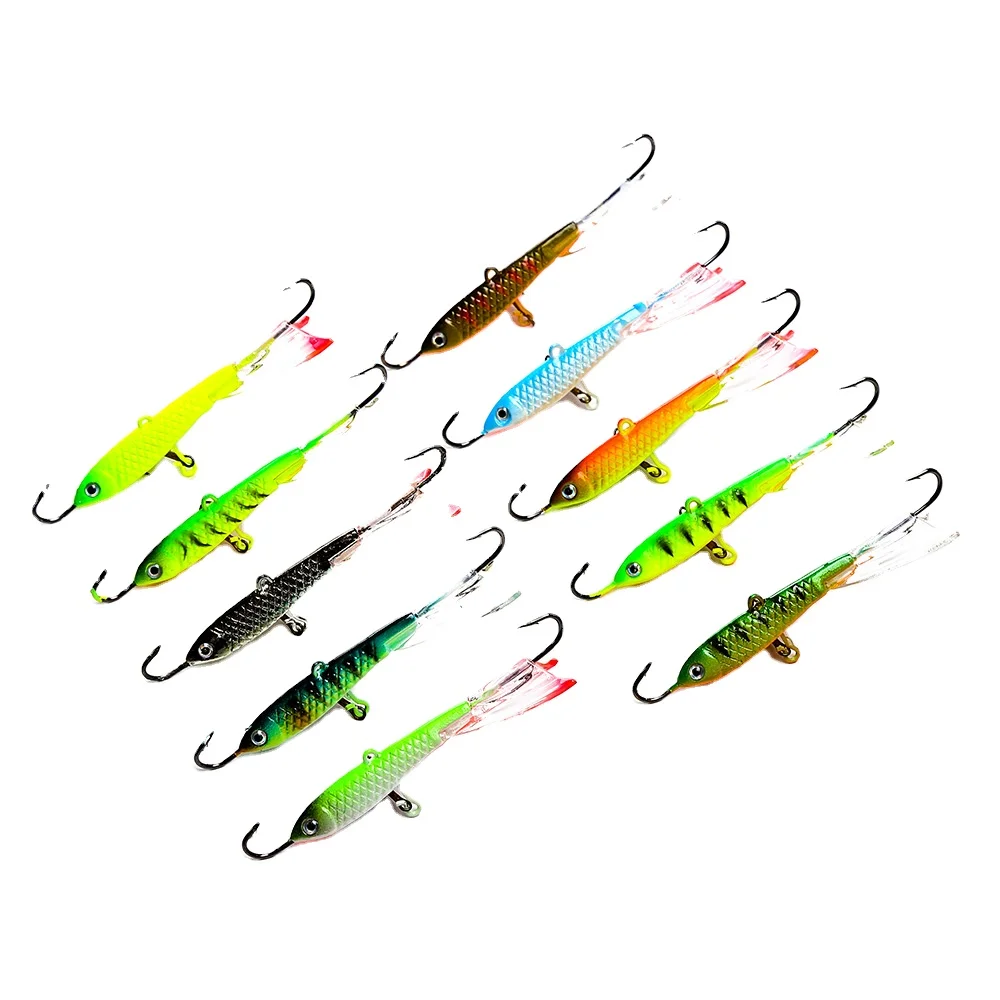 

30g/93mm Explosion style ice fishing bait Bionic bait ice fishing hook, 10colors