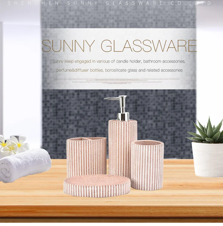 pink white cement bathroom accessories concrete toothbrush holder soap dish toothbrush toothpaste holder