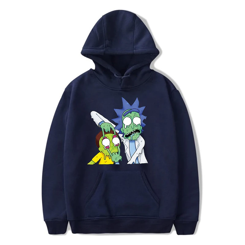 

UNISEX Japanese Anime Rick Morty Oversize Hoodies Harajuku Cool Cartoon Men Fashion Funny Print Sweatshirt 90s Graphic Hoody, Customized color