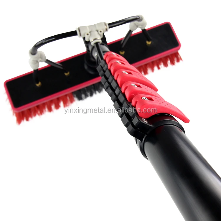 

30ft Telescopic Pole Extension Cleaning Brushes Window Cleaning Equipment, Black