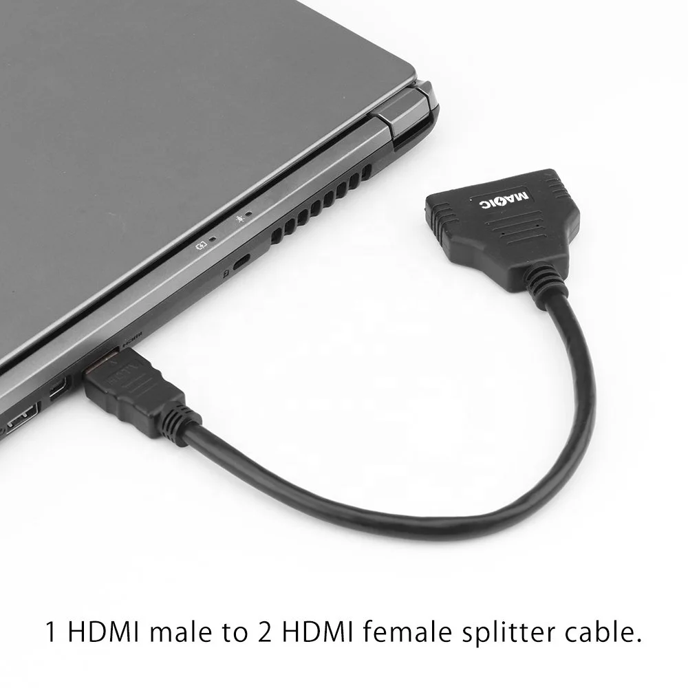
Gold plated male to dual HDMI female hdmi splitter adapter cable hdmi splitter cable 1 in 2 out 