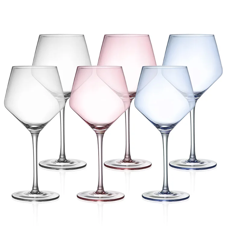 

Online Hot sale lead free crystal customized glass set Goblet long stem wine glass for wine and white wine liquor stem glass cup