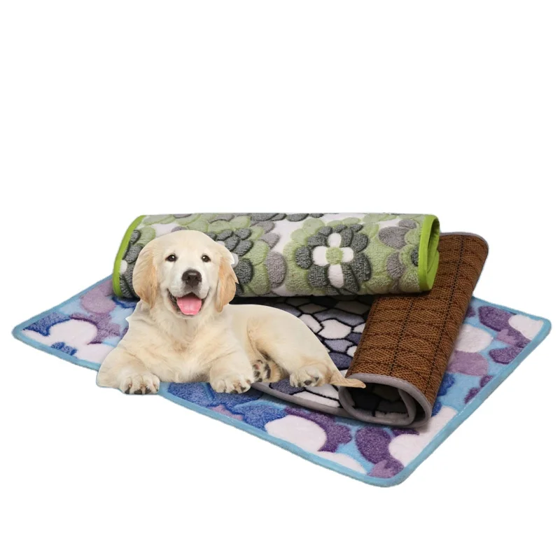 

Pet Summer Cooling Mat Bed For Dogs Cats Breathable Washable Comfortable Cooling Mat Pat Double-side usable Pet Mat For Summer, Multiple colour