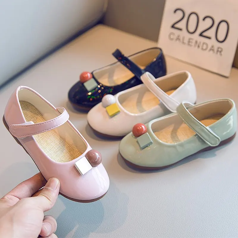 

Baby Kids Fashion Princess Shoes Summer Autumn children's Candy color PU Leather Dance Shoes School Girls Dress Shoes B1, As photo