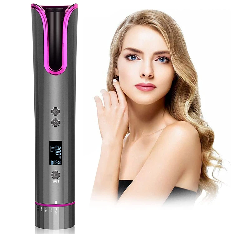 

H189 2021Cheapest Prices Cordless For Travel Home Hair Curler Rotatable Worldwide Supply, Red