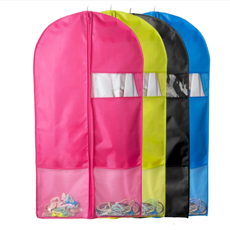 

Hanging light pvc oxford fabric Garment Suit Jacket Dress Cloth Cover Bag high quality waterproof Clothing Dust Zip Bags, Customized