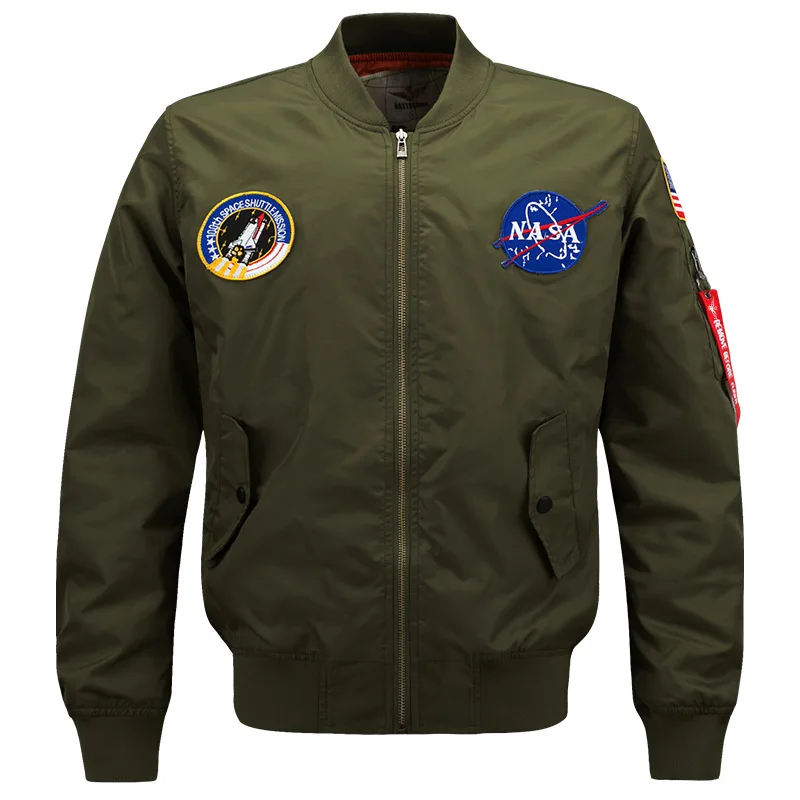 

Nasa bomber jacket Manufacturers Wholesale Soft Shell Plain Lightweight Baseball Jaket Bomber Man