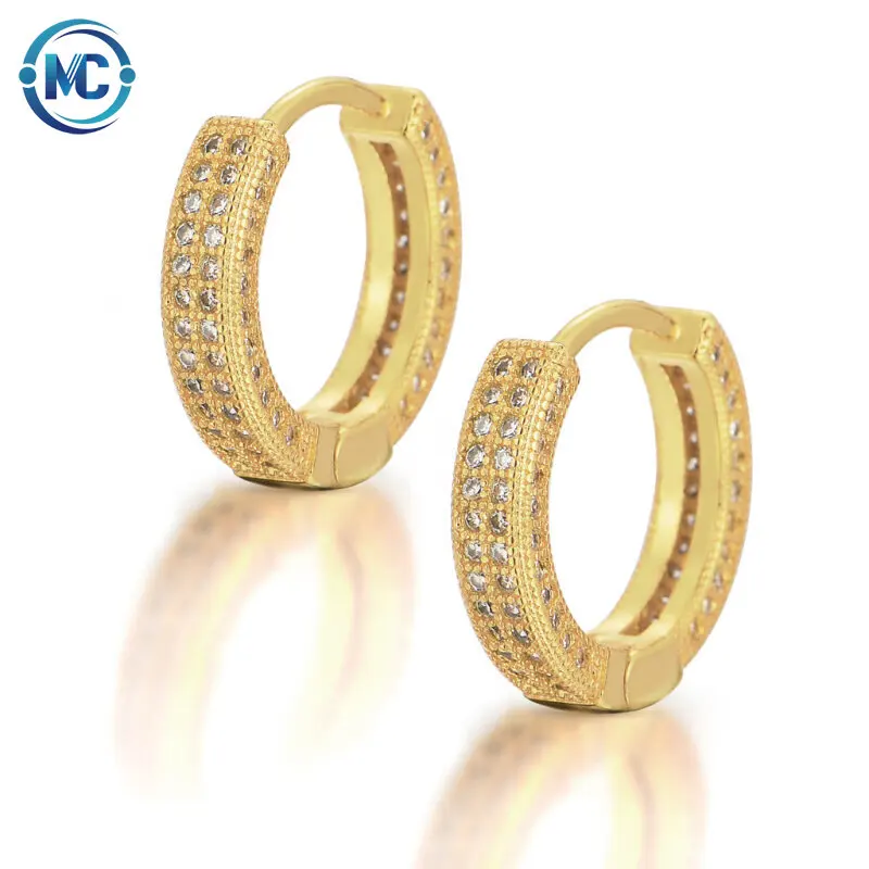 

2021 Hip Hop Earrings Ladies High Quality women Jewelry Zircon Fashion 2020