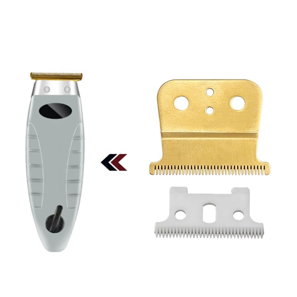 

In Stock Gold Blade Hair Trimmer Sharp Clipper Ceramic Blade and Fixed Stainless Steel Blades set