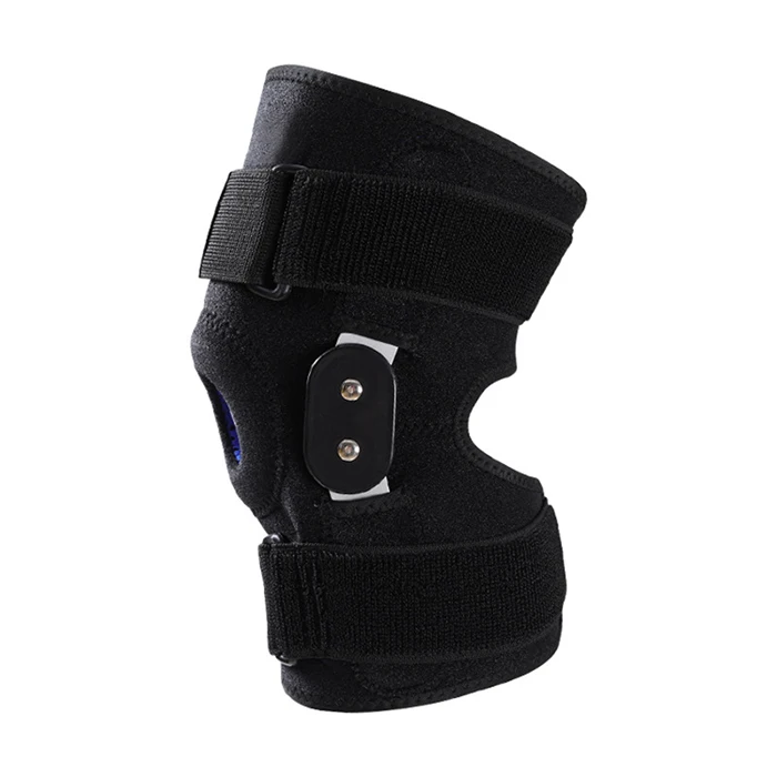 

in stock knee support brace factory direct sale customized logo knee brace sports hinged knee brace, Black