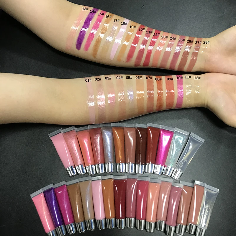 

28 Colors Own Makeup Lipgloss Private Label Lip Gloss Lip Plumper