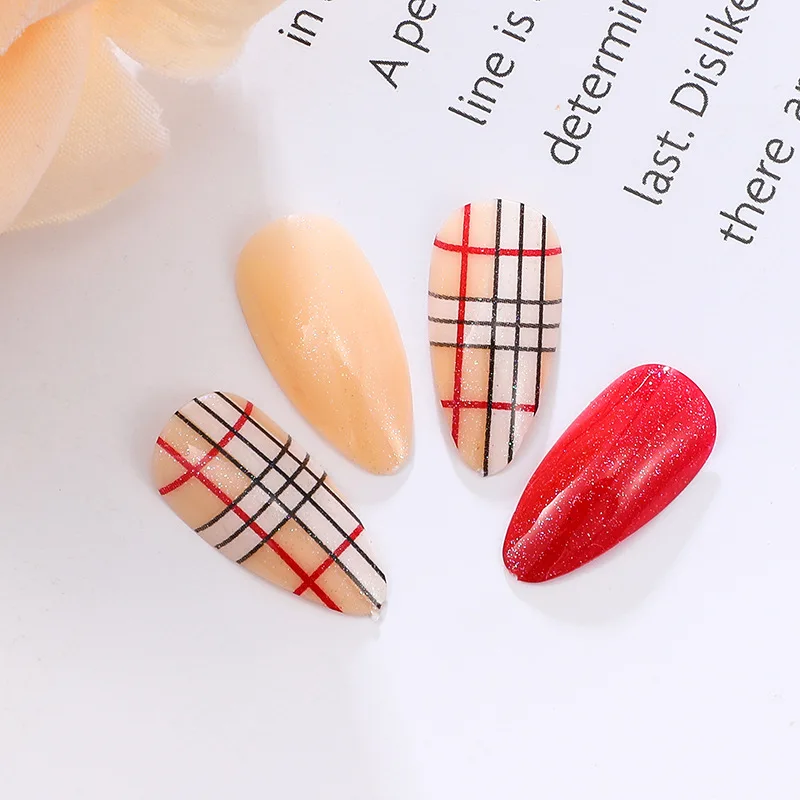 

Waterproof 24-Piece Boxed Finished Product Wearing Nail Art Korean Waterproof Detachable Nails Patch