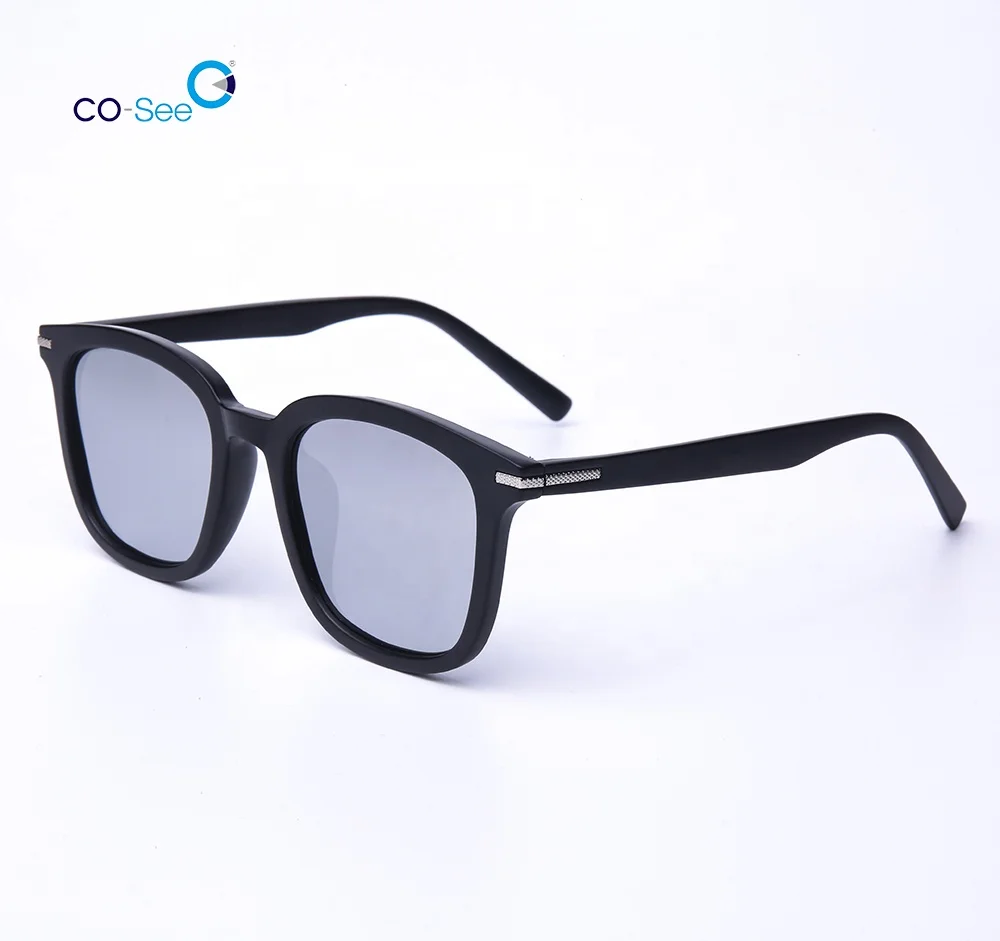 

TR90 Square Mirror Surface Reflective Color Polarized Sunglasses for Men Women