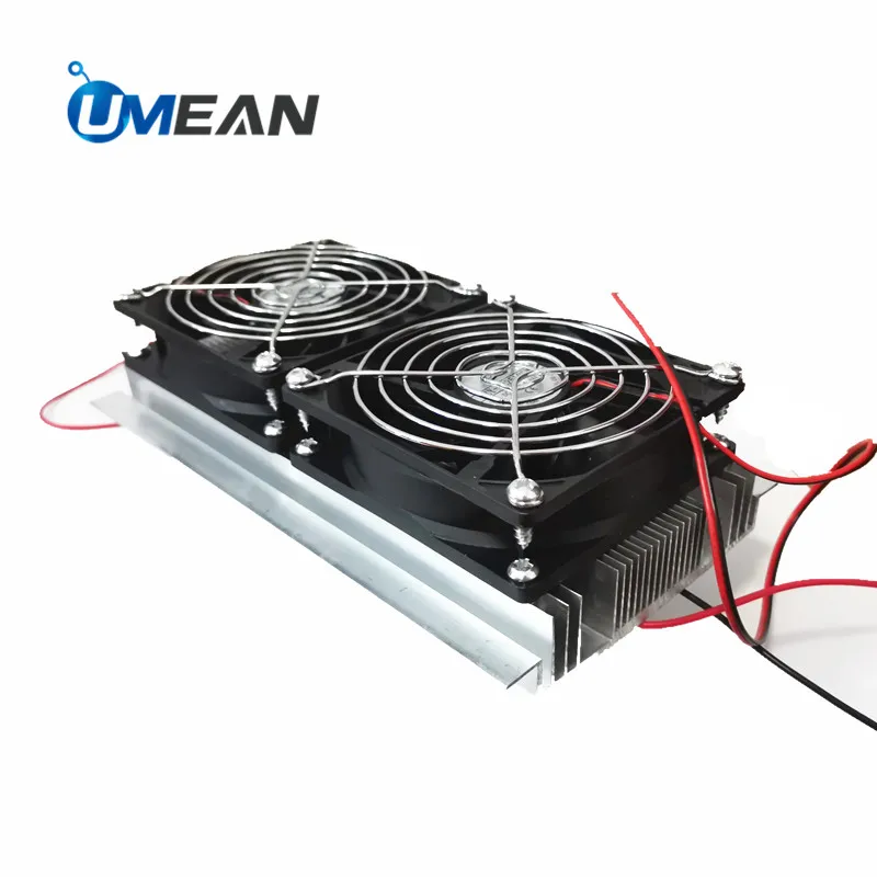 

Thermoelectric Peltier Refrigeration Cooling System Kit Semiconductor Cooler Large Radiator Cold Conduction Module Double Fans