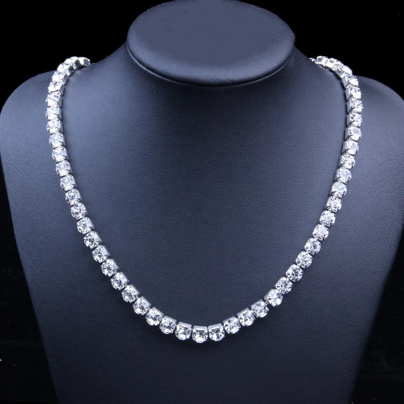 

Explosive Big Diamond Necklace 45cm Wild Pendant Hip Hop Diamond Necklace