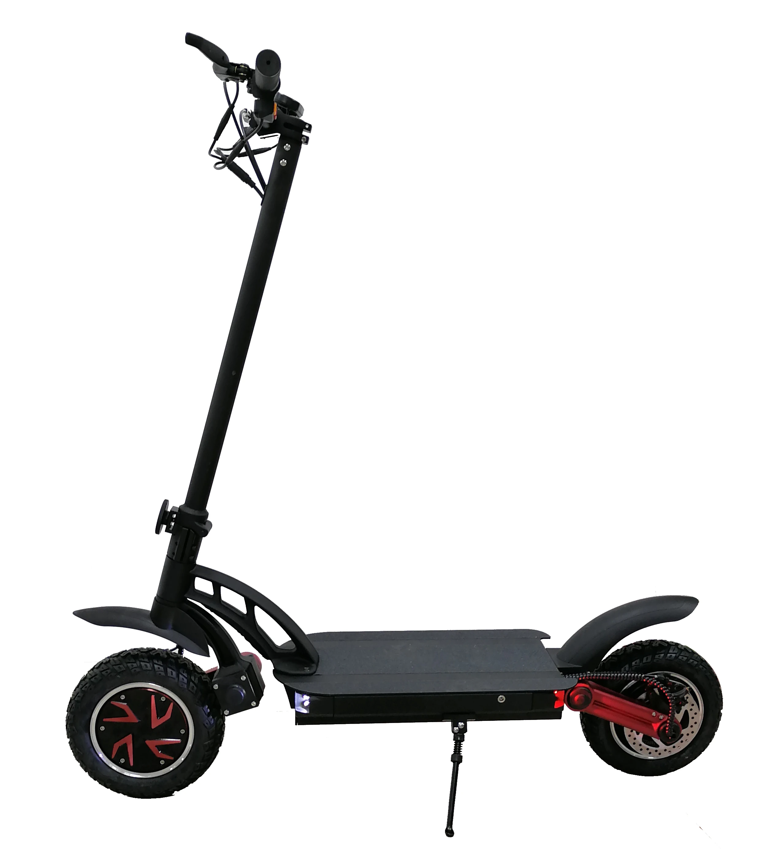 

Popular High Power 2400W 48V Fast Speed 60km/h Off Road 2 Dual Motor Folding Electric Scooter Adult 20Ah Range 80KM E Scooters, Black
