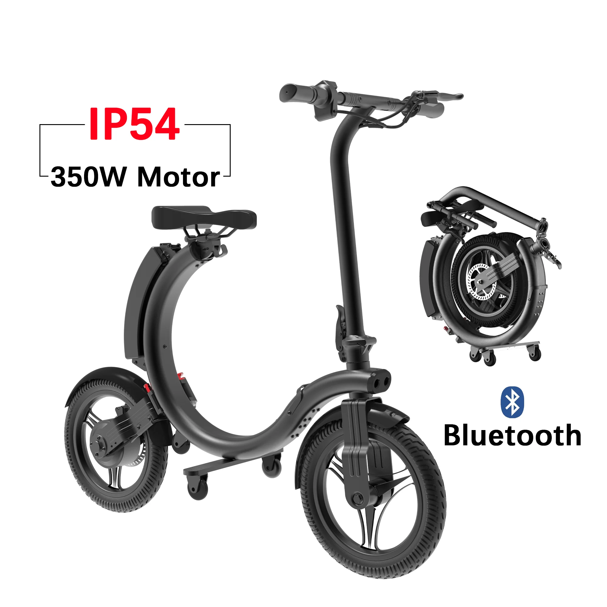 

US warehouse removable lithium battery light weight full folding bike Free shipping fast delivery 14inch 250W 36V 5.2Ah E-bike
