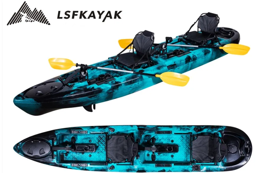 Lsf 2 Person Kayak Fishing Foot Pedal Sit On Double Pedal Drive Kayak Buy Plastic Kayak For