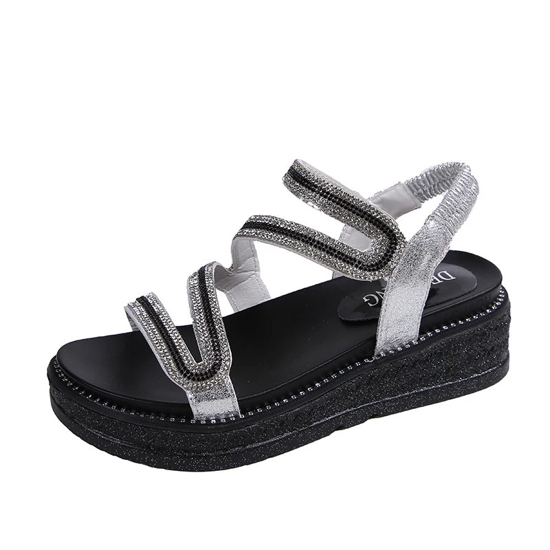 
Plastic women casual sport sandals with transparent upper 