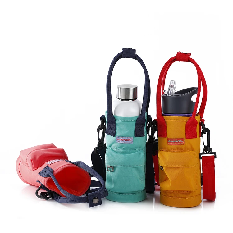 

Customized Nylon Drink Carrier Water Bottle Holder Insulated Gallon Sleeves Bottle Carry Bags with Adjustable Shoulder Strap