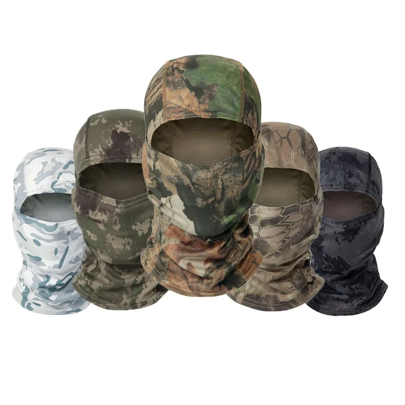 

Stock camouflage pattern headgear CS game face cover hide bionic full face headwear custom cycling fashion balaclava