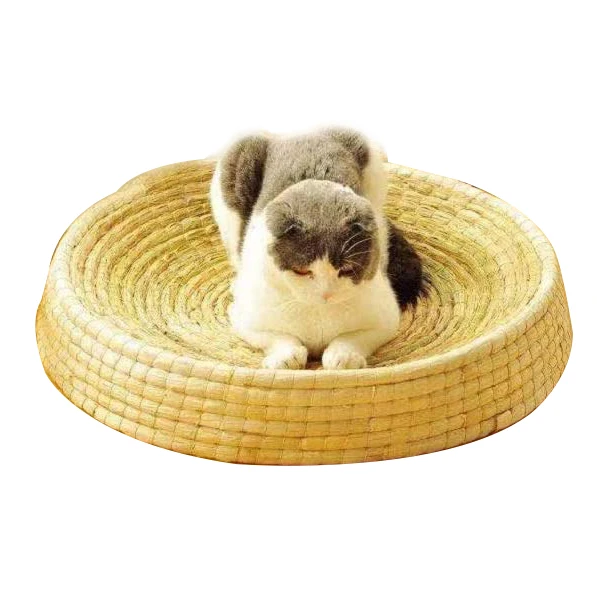 

Wholesale Natural Straw Cat and Dog Sofas Beds Cat Scratcher Toy, Customized