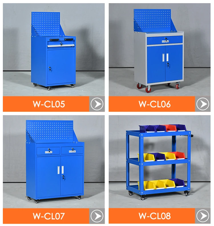 
Cheap workshop garage metal tool cabinet on wheels 