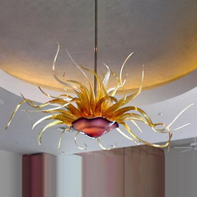 

GIRBAN Modern Chandeliers Vintage Design Amber LED Murano Glass Chandelier Lighting Indoor Decor Light Fixtuure for Bedroom, Support customization