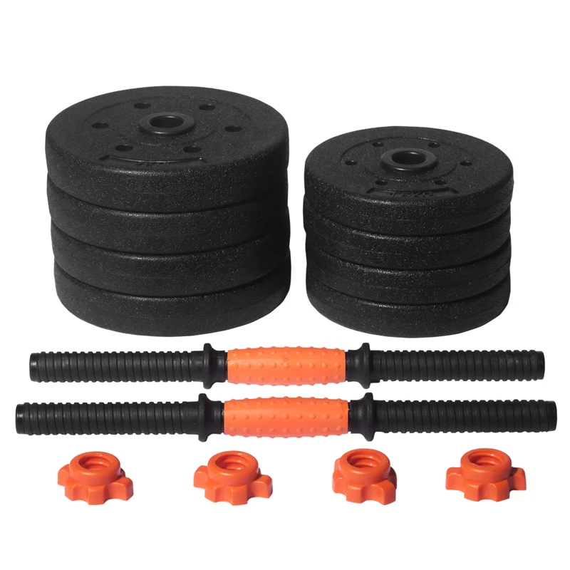 

dumbbell adjustable 10kg dumbbell set 15kg adjustable dumbbell set cheap 20kg barbell sets gym weights, Black+red