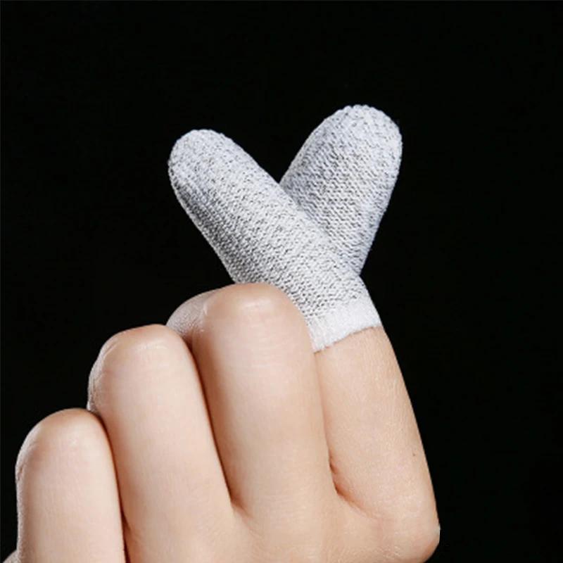 

Elasticated Ultra Thin Finger Glove Silver PUBG Mobile Finger Sleeves For Gaming