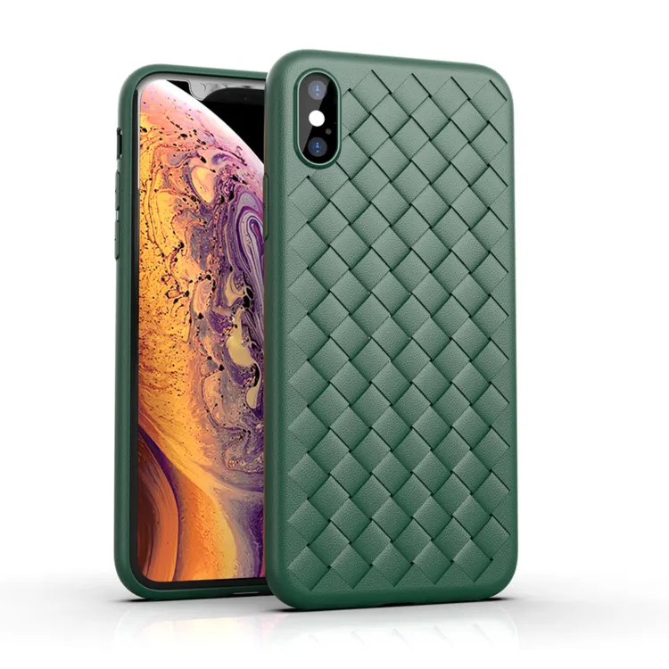 

New arrival Weave design Silicone soft TPU Phone Cover For iPhone 11 pro Case, Muti